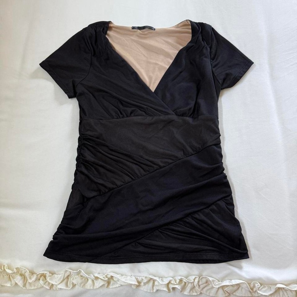 Y2K Maurice's black ruched top size small